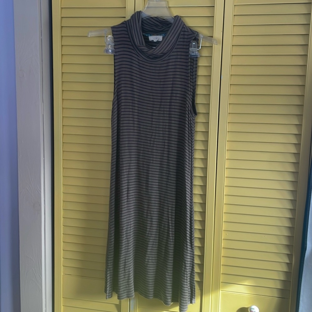 Super comfy cowl neck tank dress